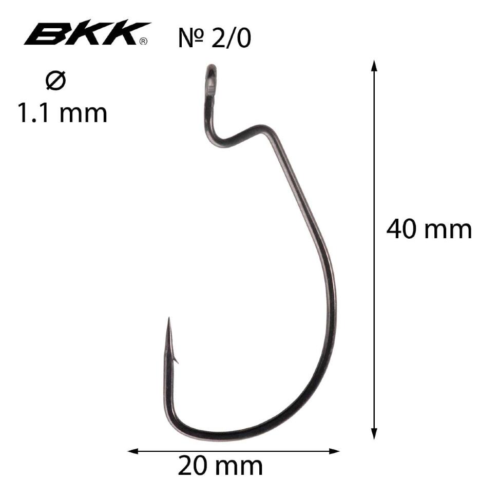 Крючки BKK Armorpoint Offset Worm EWG