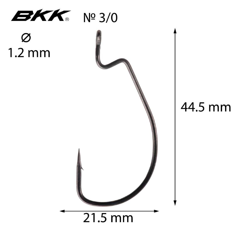 Крючки BKK Armorpoint Offset Worm EWG