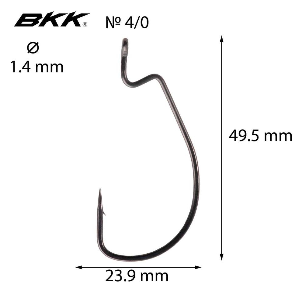 Крючки BKK Armorpoint Offset Worm EWG