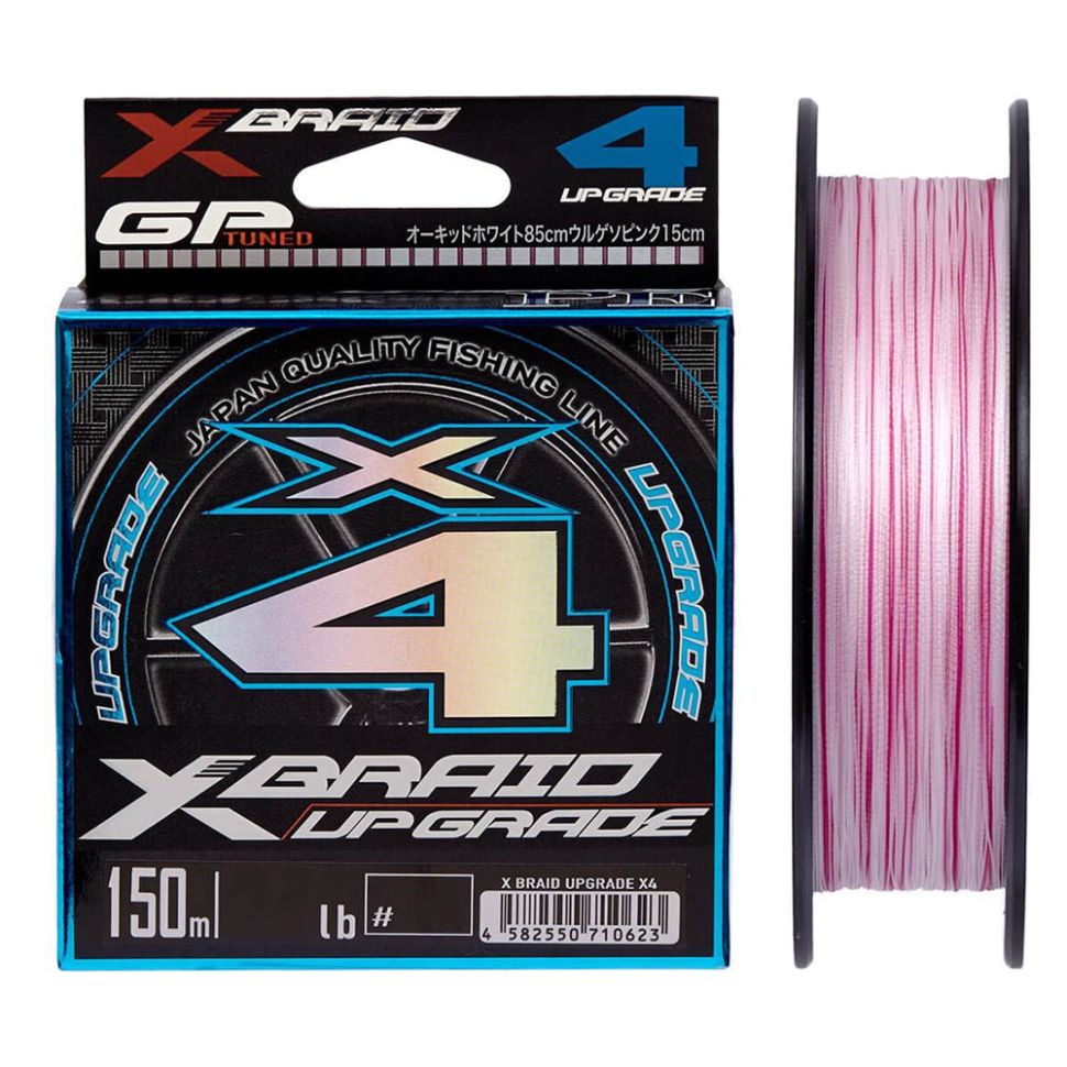 Шнур X-Braid Upgrade X4 white-pink 150m