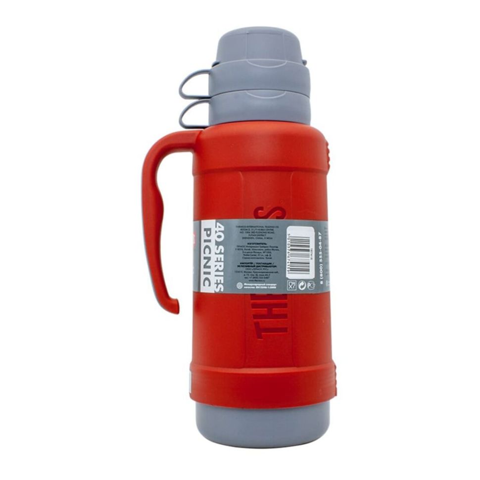 Термос со стеклянной колбой тм THERMOS 40-180 Red 1.8L
