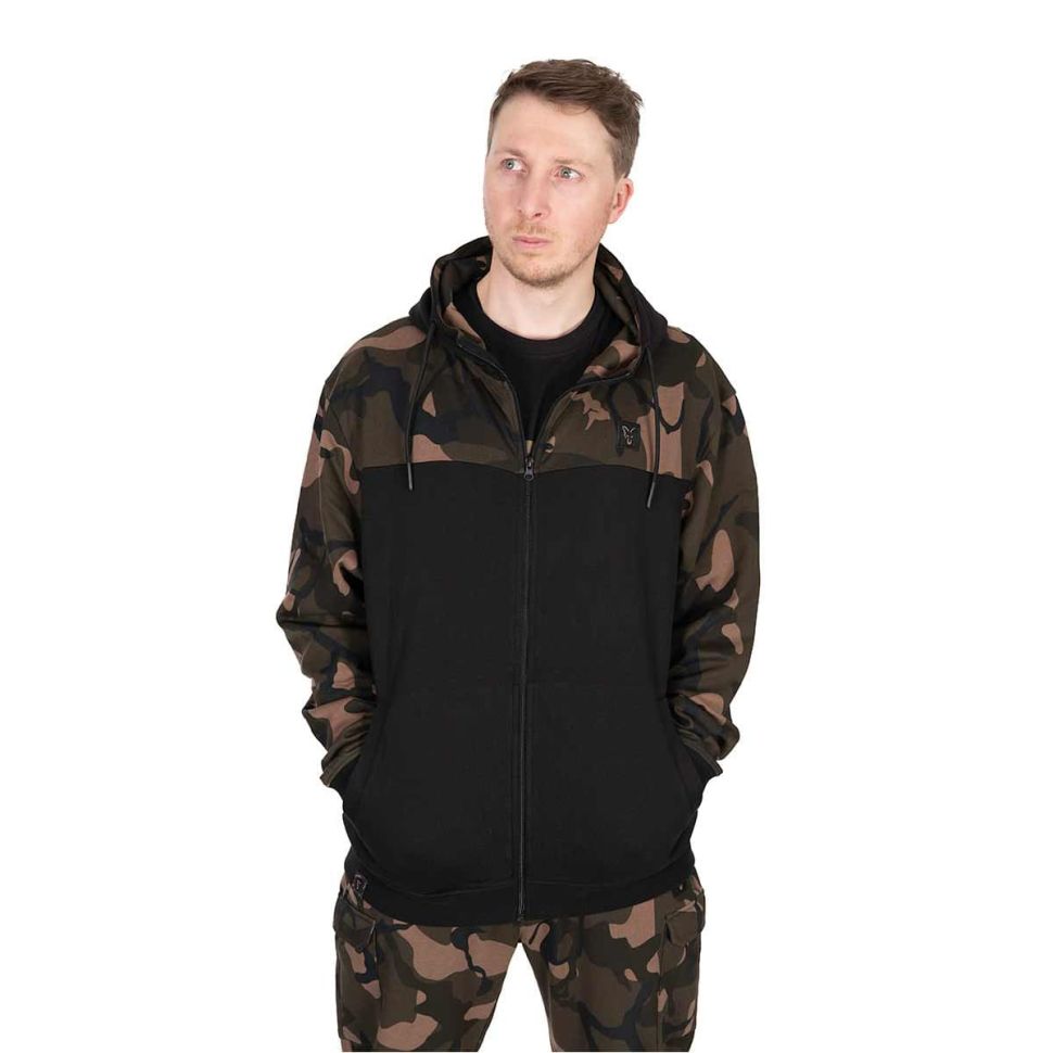 Толстовка FOX LW BLack / Camo Split Zip Hoody