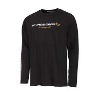 Футболка с длинным рукавом Savage Gear Signature Logo Long Sleeve T-Shirt Black Caviar