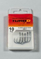 Карповый крючок "Turbo" Classic Boilie Hook / 10 шт / Тефлон / Черный матовый /
