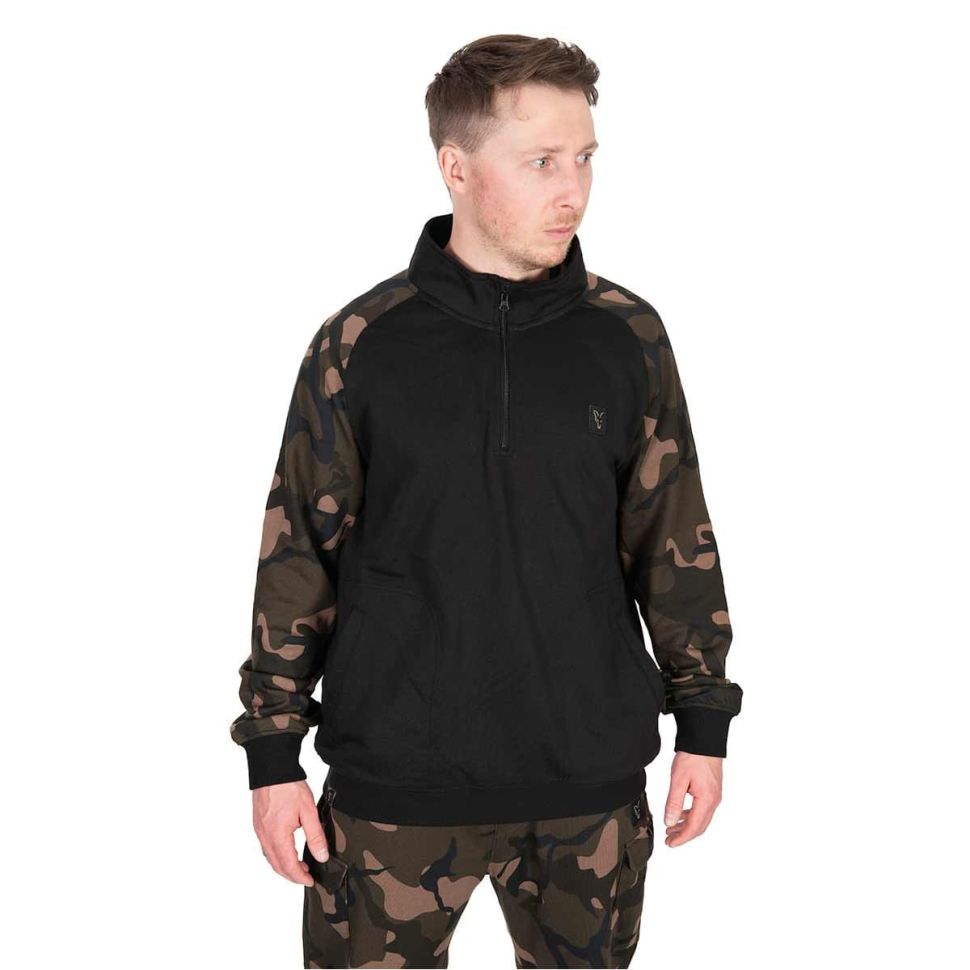 Толстовка Fox LW Black / Camo qtr zip