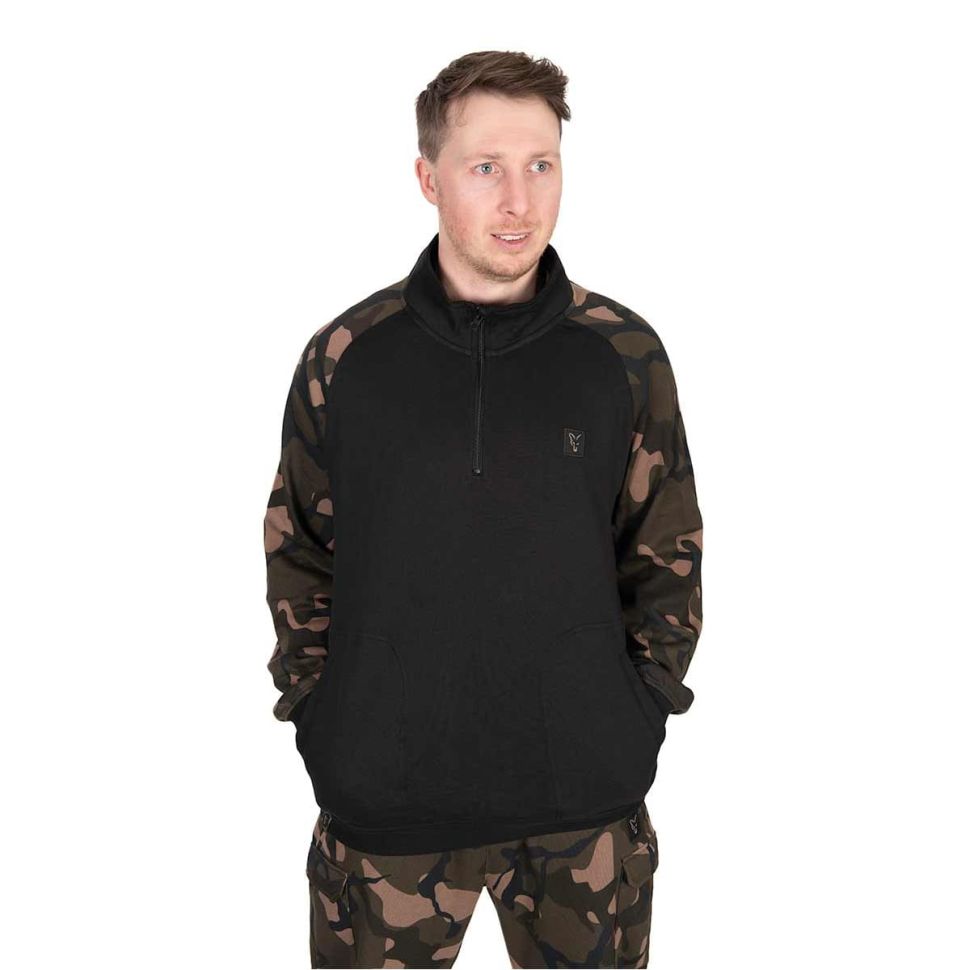 Толстовка Fox LW Black / Camo qtr zip