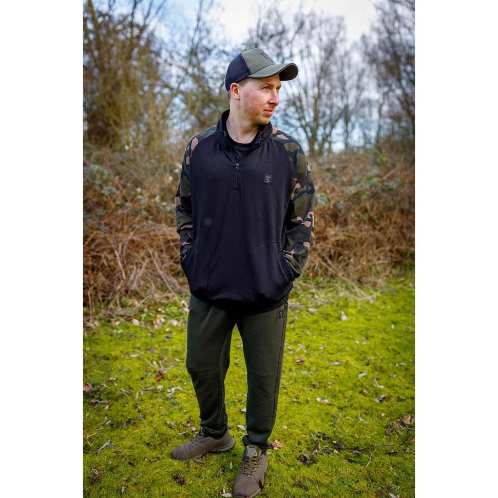 Толстовка Fox LW Black / Camo qtr zip