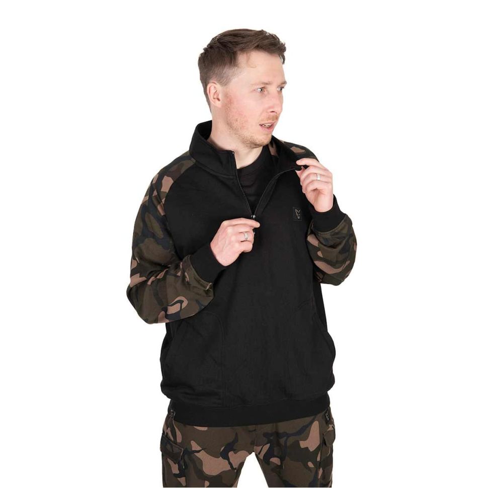 Толстовка Fox LW Black / Camo qtr zip