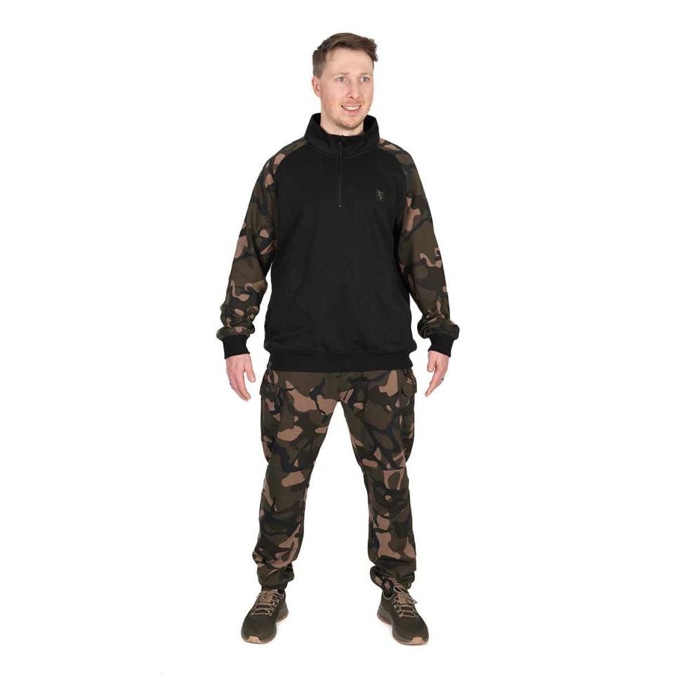 Толстовка Fox LW Black / Camo qtr zip