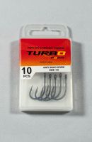 Карповый крючок "Turbo" Anti-Snag Hook / 10 шт / Тефлон / Черный матовый /