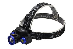 Фонарь налобный СИБИРСКИЙ СЛЕДОПЫТ-Люкс 1 LED + 2 COB, zoom, аккум. 220В, USB