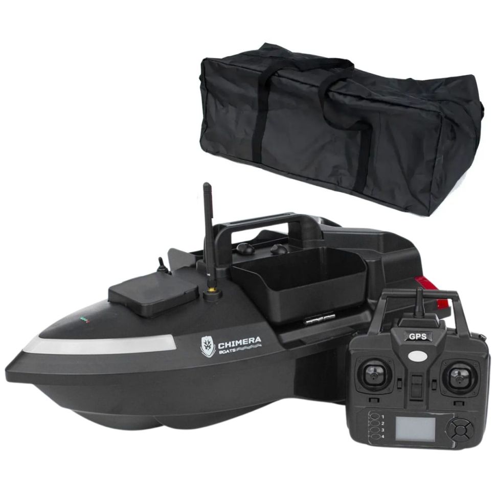 Кораблик закормочный Chimera Boats FlyTec V020 2кг загрузка, радиус 500м, 12000 Mah, GPS+сумка
