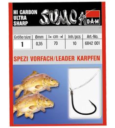 Крючки с поводками карповые DAM SUMO SPEZI-HA KARPFEN