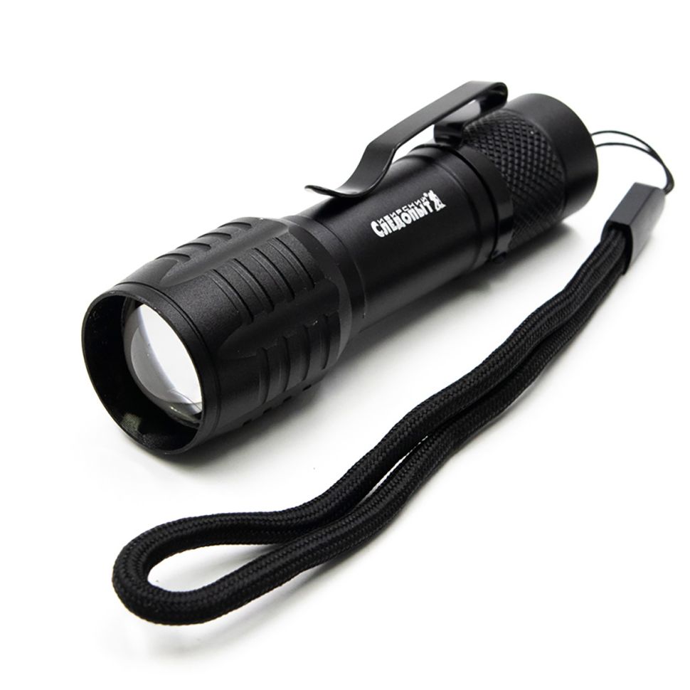 Фонарь ручной Сибирский Следопыт-Аур Мини 1 LED + 1 COB, аккум. 220В, USB