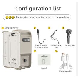 Газовый водонагреватель с душем PoweRhino SP-WH50W