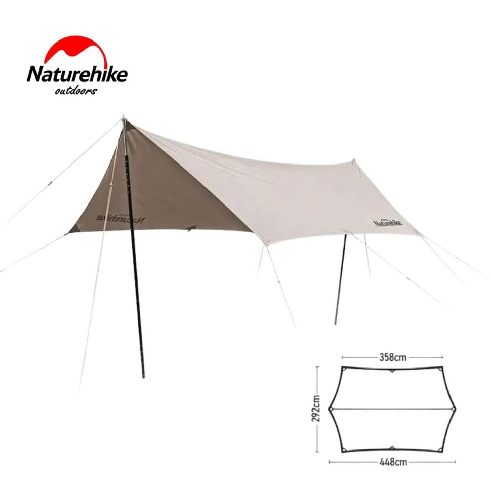 Тент-навес Naturehike NH20TM005 Strerch-Cotton с 2 опорами