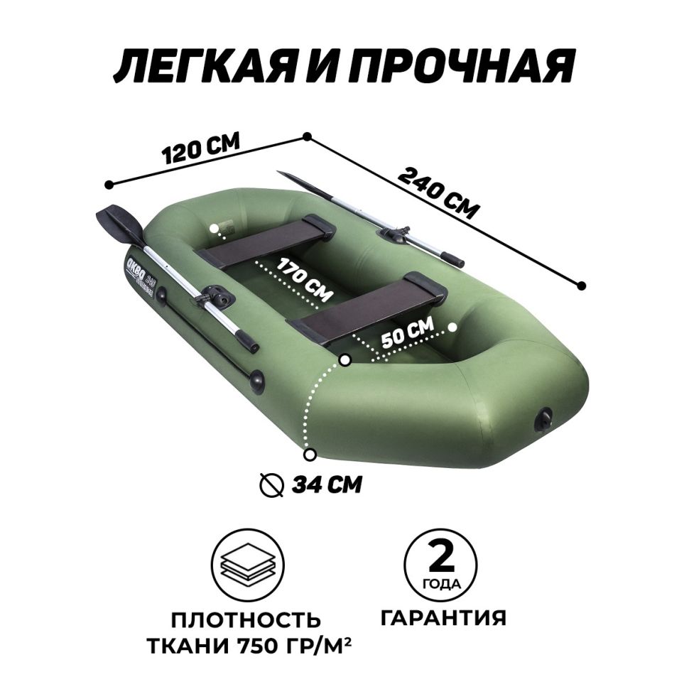Надувная лодка ПВХ, Аква Оптима 240