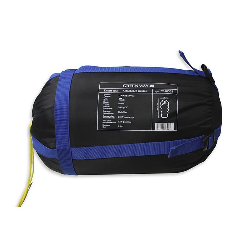 Спальник кокон Green Way 190х30х80см синий 200г\м2 холофайбер