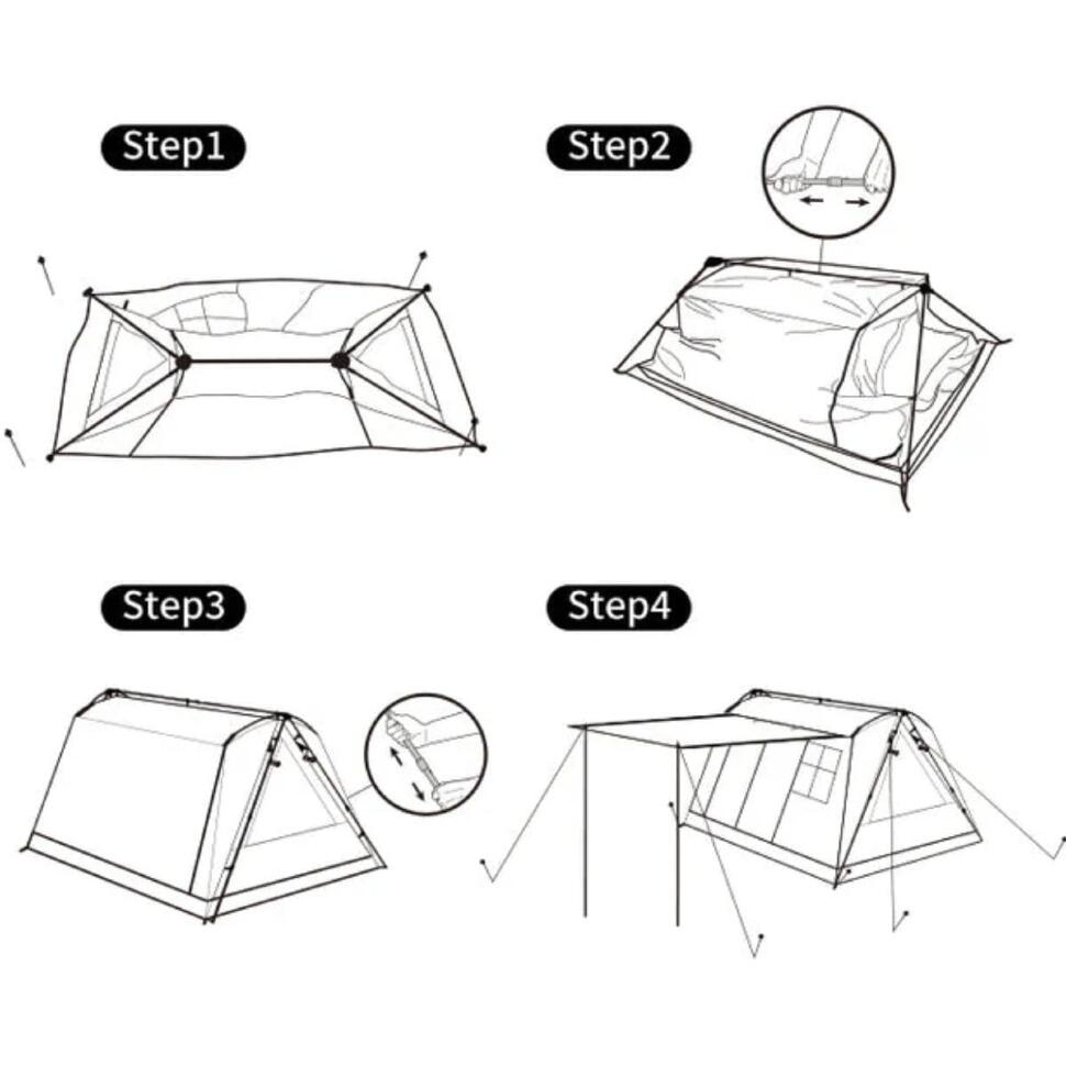 Автоматическая палатка Naturehike CNH22ZP029 Brown