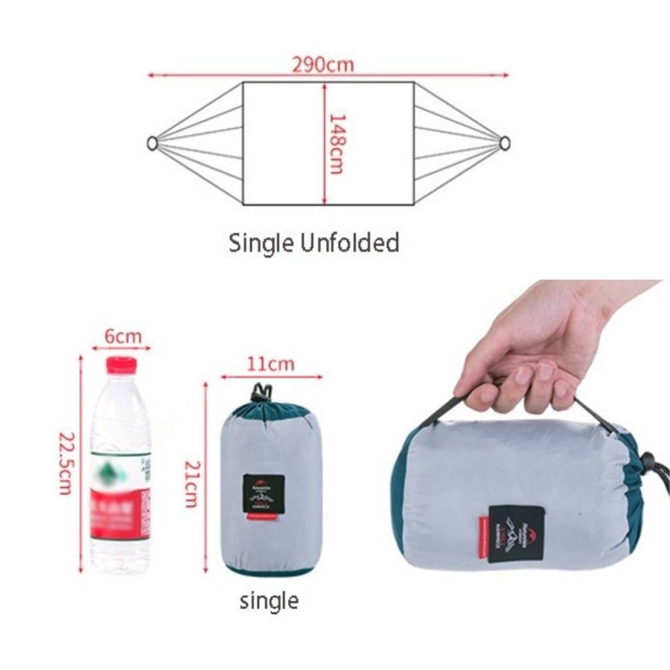Гамак Naturehike Ultralight NH21DC011 290×148 см