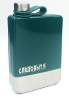 Фляжка СЛЕДОПЫТ Green Edition – Traveller зеленая,  240 мл,  сталь