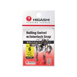 Карабин с вертлюгом Higashi Rolling Swivel w/Interlock Snap