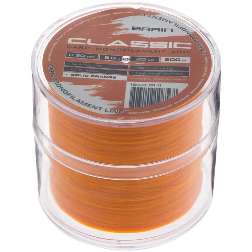 Леска Brain Classic Carp Line solid orange, 600m