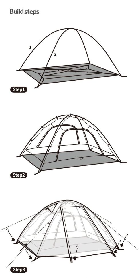 Трекинговая палатка Naturehike P-Series 4х местная NH18Z044-P