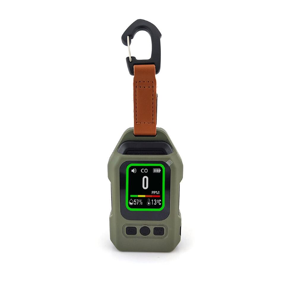 Детектор угарного газа Ice Cube + температура + влажность с LED-фонарём