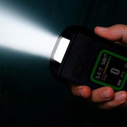 Детектор угарного газа Ice Cube + температура + влажность с LED-фонарём