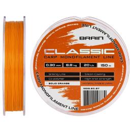 Леска Brain Classic Carp Line solid orange, 150m