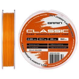 Леска Brain Classic Carp Line solid orange, 150m