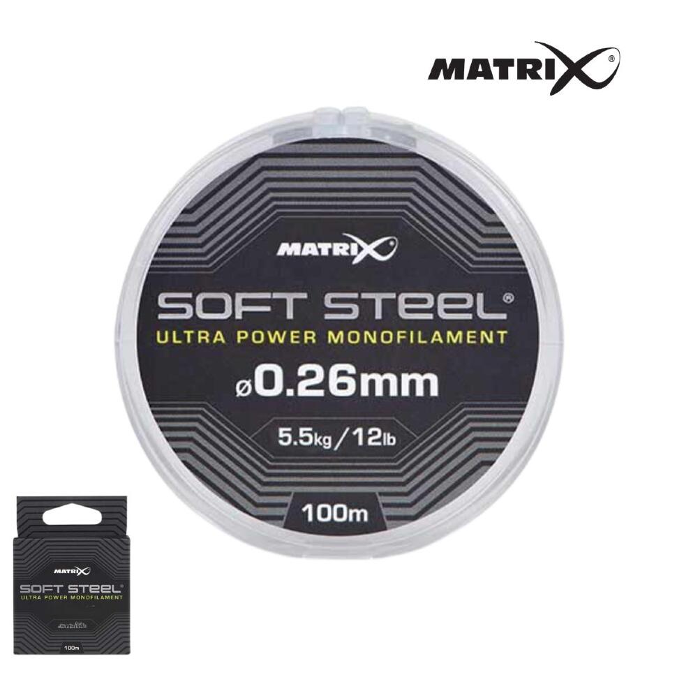 Монофильная леска Matrix Soft Steel Ultra Power 100m