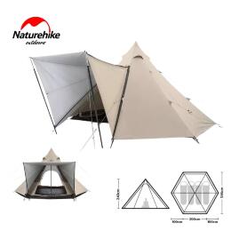 Пирамидальная палатка Naturehike 4-х местная NH20ZP013