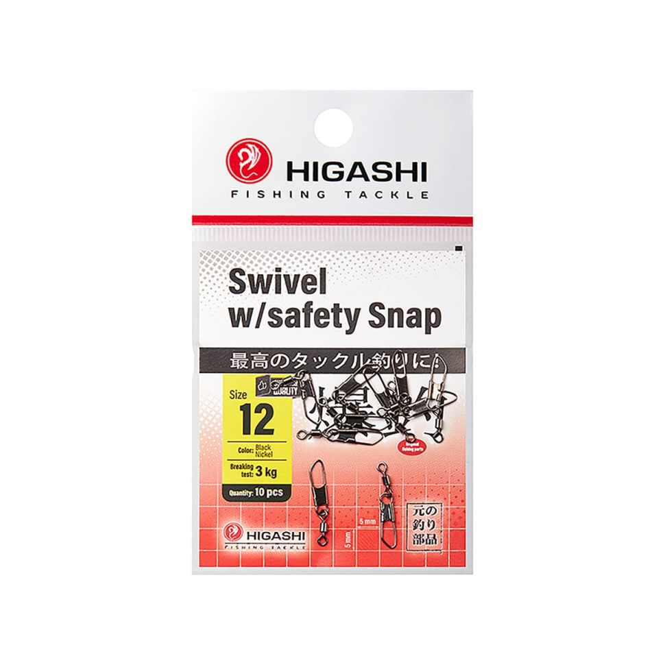 Карабин с вертлюгом Higashi Swivel w/Safety Snap