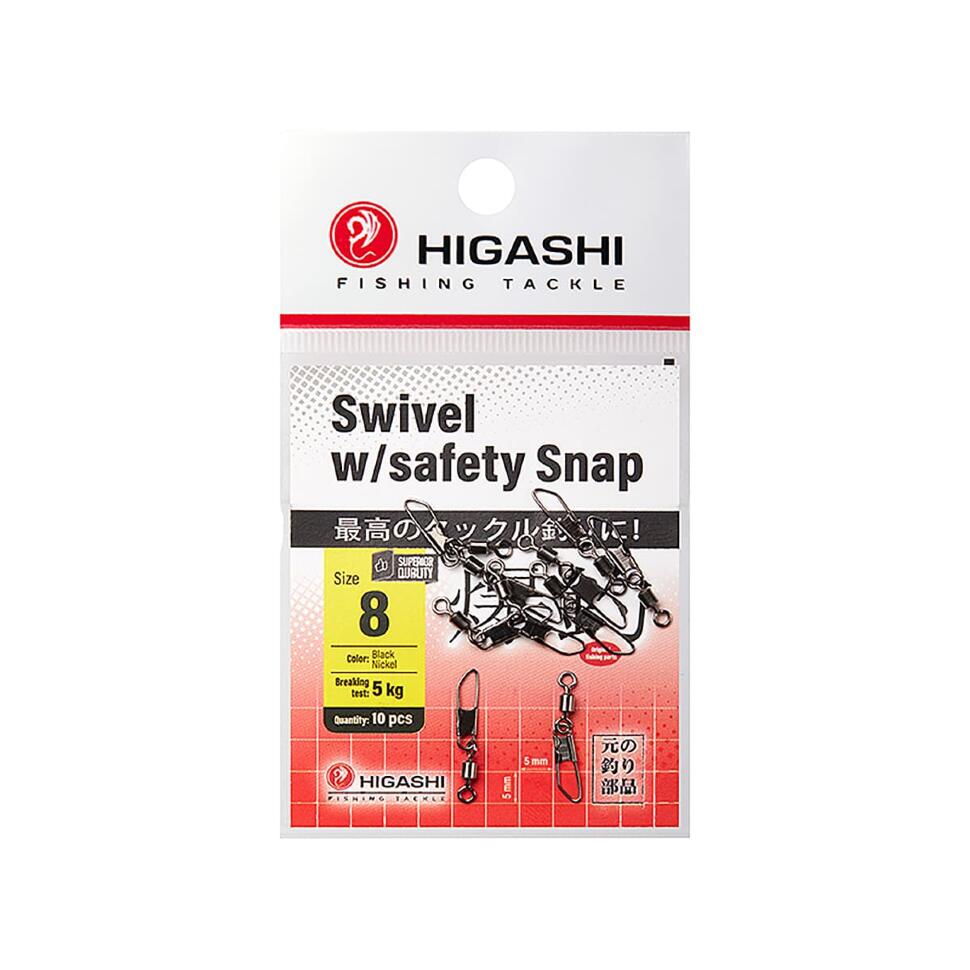 Карабин с вертлюгом Higashi Swivel w/Safety Snap