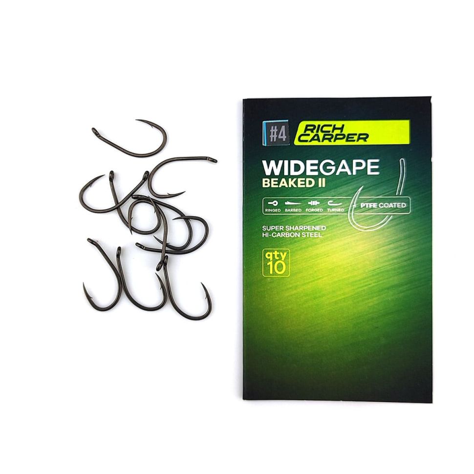 Крючки карповые Rich Carper Wide Gape Beaked II, PTFE