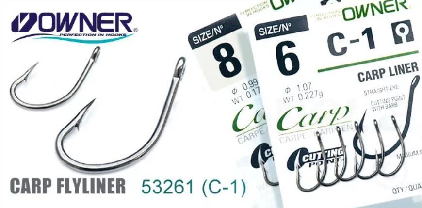 Крючки Owner 53261 (C-1) Carp Flyliner