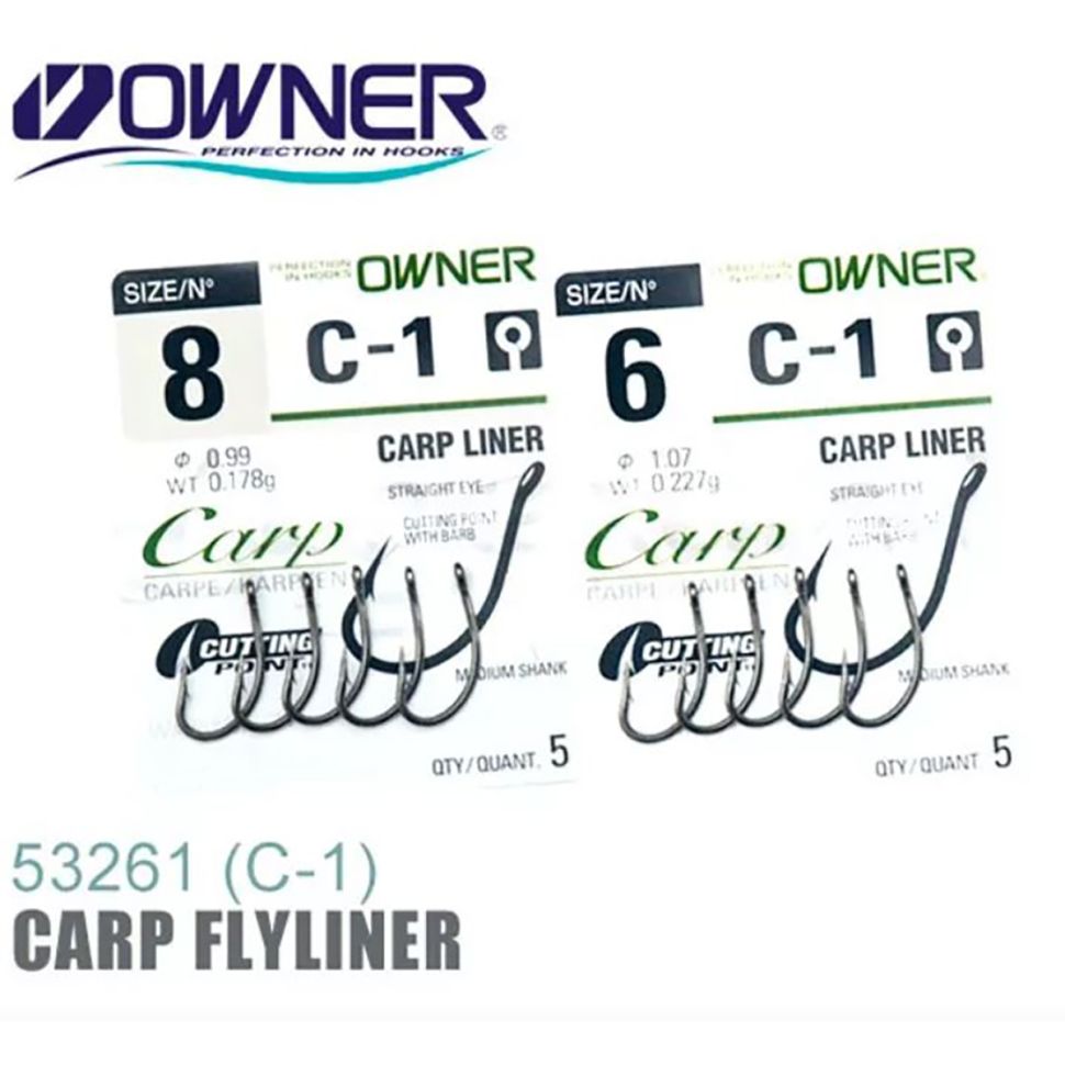 Крючки Owner 53261 (C-1) Carp Flyliner