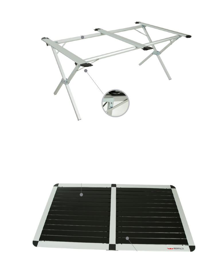 Стол складной алюминиевый Buffalo Garden Table L