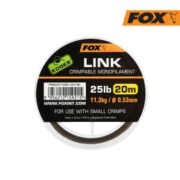 Поводковый материал Fox EDGES Link Trans Khaki Mono 20м