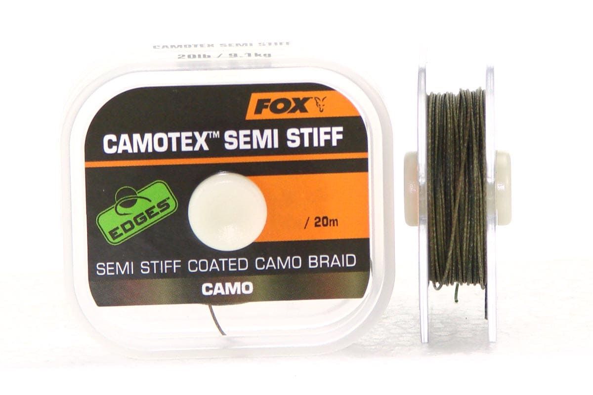 Полужесткий поводковый материал в оплётке FOX Camotex Semi Stiff
