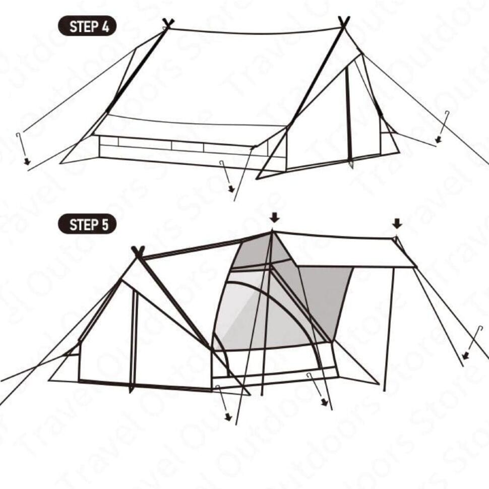 Палатка Naturehike Extend 4.8 NH20ZP011 2х-местная