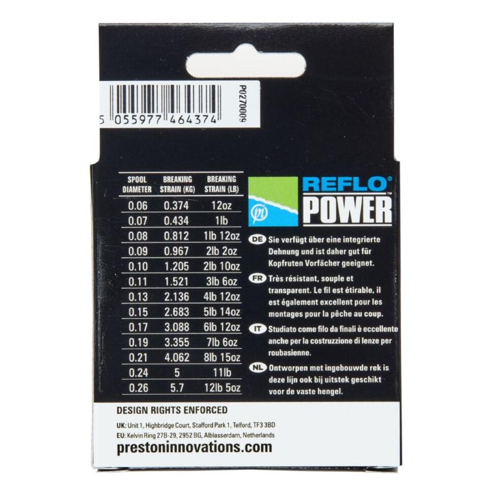 Монофильная леска Preston Reflo Power Line 100m