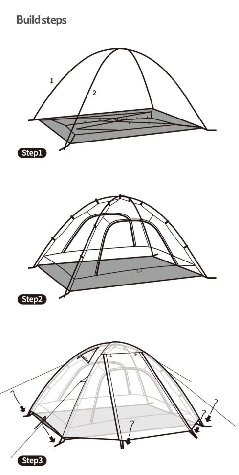 Трекинговая палатка Naturehike P-Series 2х местная NH18Z022-P