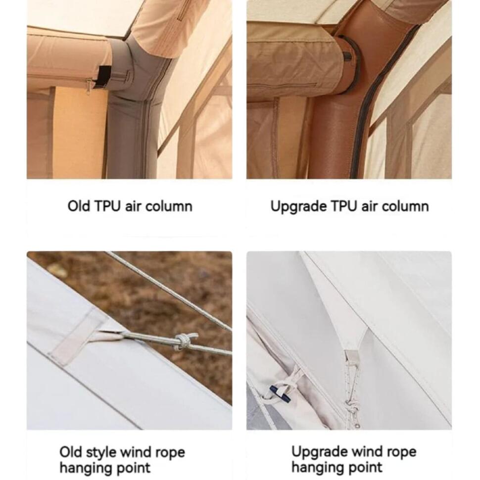 Надувная палатка Naturehike NH20ZP010 Air-Pole 12.0 Quicksand gold