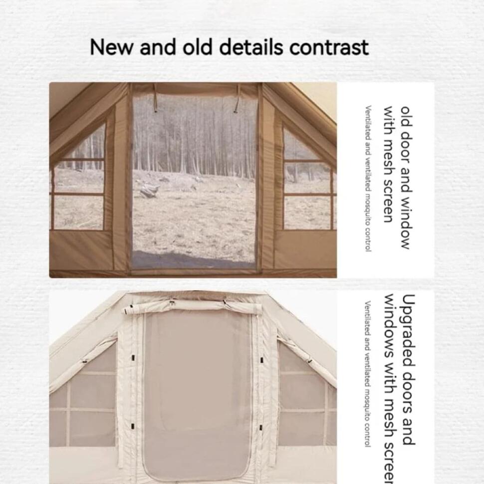 Надувная палатка Naturehike NH20ZP010 Air-Pole 12.0 Quicksand gold