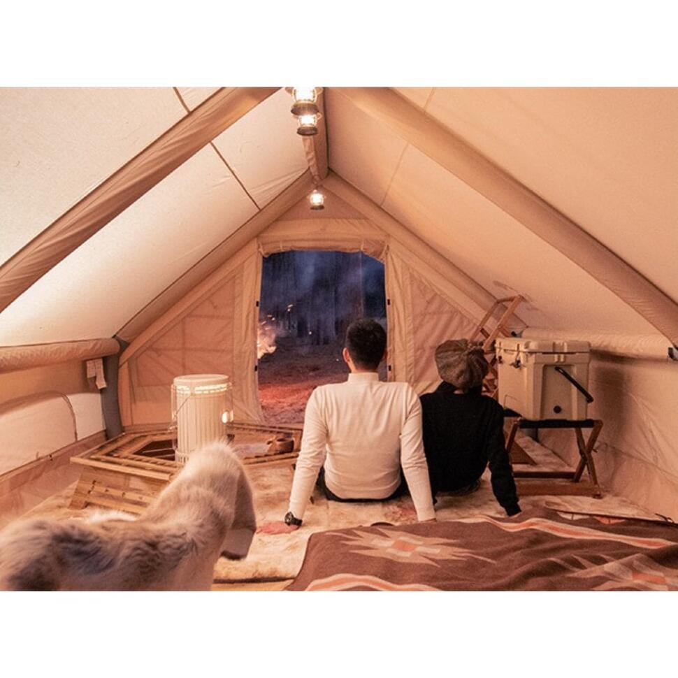 Надувная палатка Naturehike NH20ZP010 Air-Pole 12.0 Quicksand gold