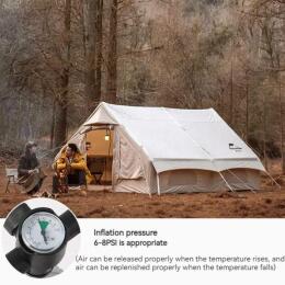 Надувная палатка Naturehike NH20ZP010 Air-Pole 12.0 Quicksand gold