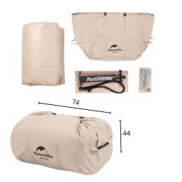 Надувная палатка Naturehike NH20ZP010 Air-Pole 12.0 Quicksand gold